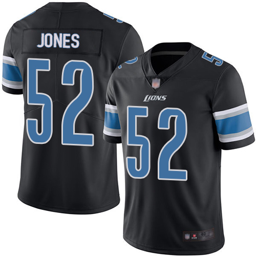 Detroit Lions Limited Black Men Christian Jones Jersey NFL Football #52 Rush Vapor Untouchable